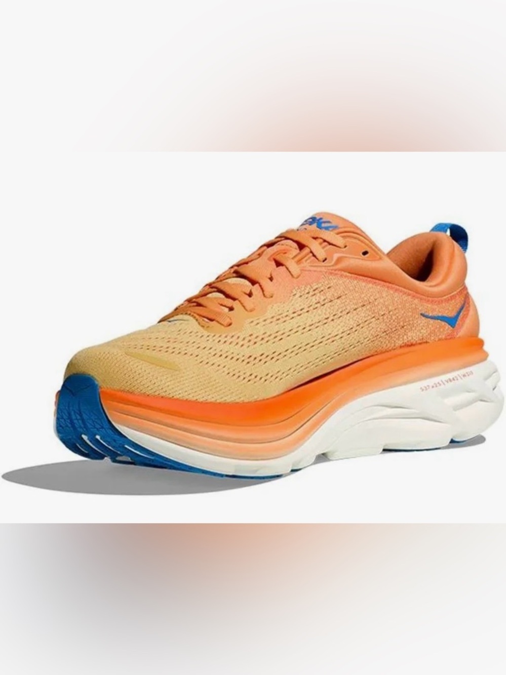 NWB Men's HOKA Bondi 8 'Impala Mock Orange' Men's Size 9.5 - Picture 3 of 9